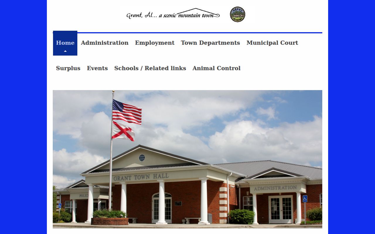 Grant Town Hall municipal office context